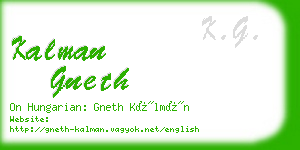 kalman gneth business card